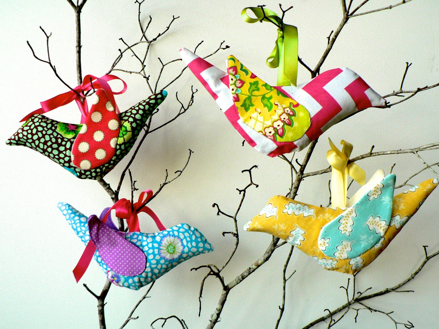Bird Sachet with bright plumage and lavender scent