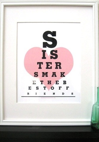 Gift for a Sister, Gift for Sister Framed Art (Sisters Make the Best of Friends) Inspirational Custom Big sister, Big Sis, or Little sister