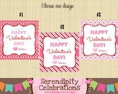 Pink and Red Valentine's Day Tags, Kids Valentine's Day Tags Il_170x135
