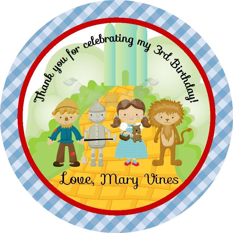 Wizard of Oz Inspired Tags, Favor Tags Thank You Tags Gift Tags, Dorthy Favor Tags, Personalized Favor Tags Il_170x135