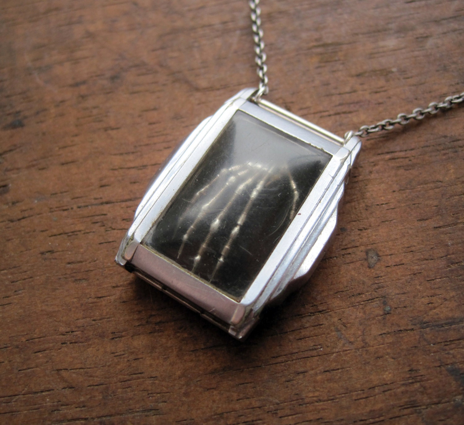 Skeleton Hand Pendant "Reliquary" Relic Ossuary Robotic Hand Necklace Watch Stem Shadow Box Sculpture in Watch Case A Mechanical Mind Relic