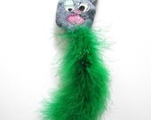 Felted Wool Cat Toy with Organic Catnip & Feathers - Meech by Fugly Friends