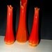 3 LE Smith Vintage Orange & Yellow Slag Glass, Fayette, Color Trends Retro Home Decor, Tangerine