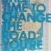 England and Wales /  Still Time To Change the Road You're On/ Letterpress Print on Antique Atlas Page