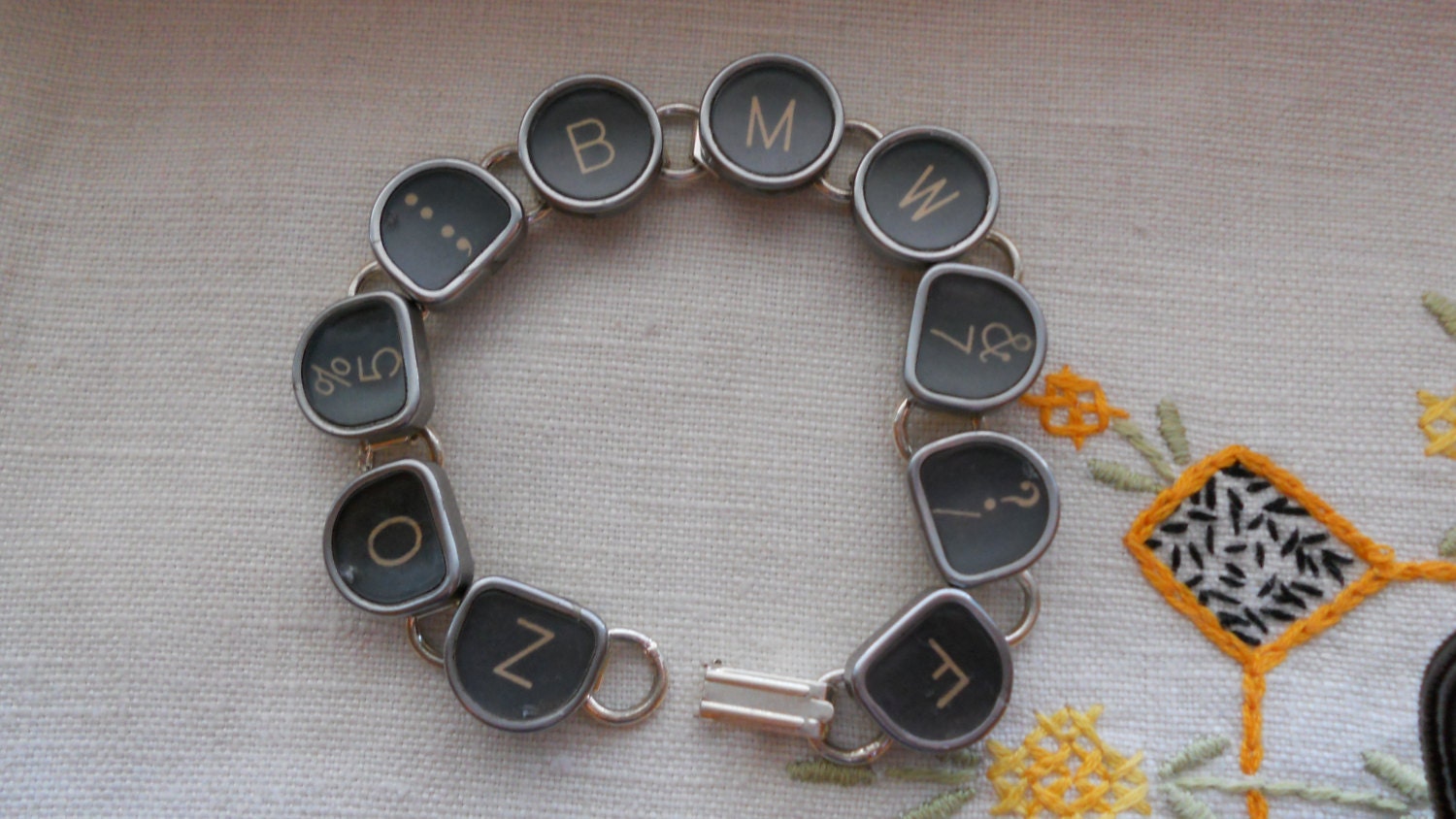 BMW typewriter key bracelet vintage