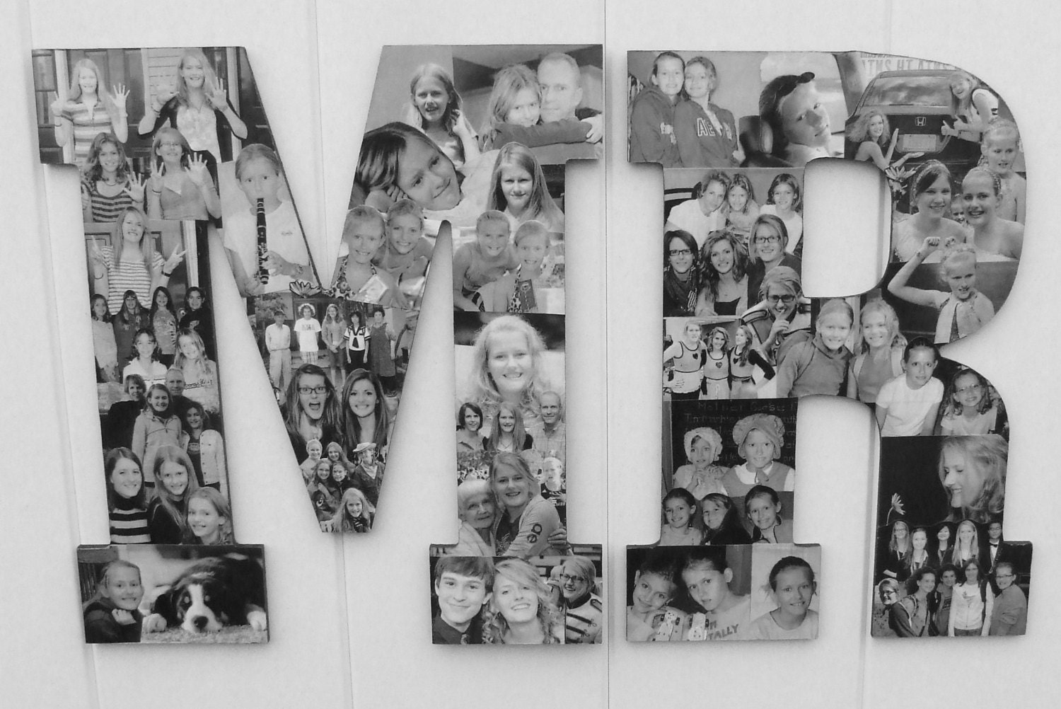 Two Custom Collage Photo Letters