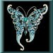 Big Rhinestone Brooch Butterfly Big Dynamic Garden Party Mad Men Rockabilly Gown Prom Dress Designer