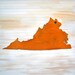 Wooden State Customizable Oversized Wall Art 36" size City State Large Virginia State Map