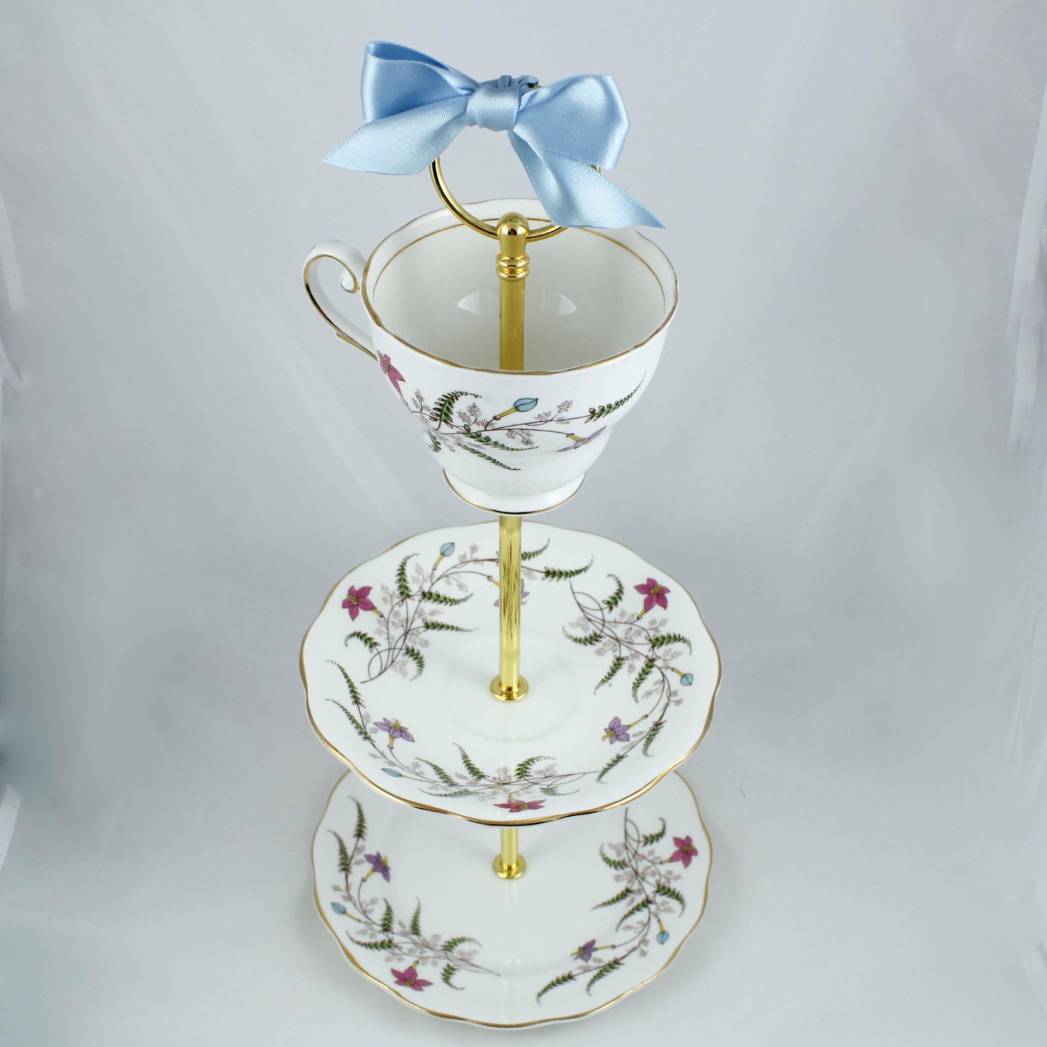 Vintage Cup, Saucer and Tea Plate Stand, Jewelry / Jewellery Holder
