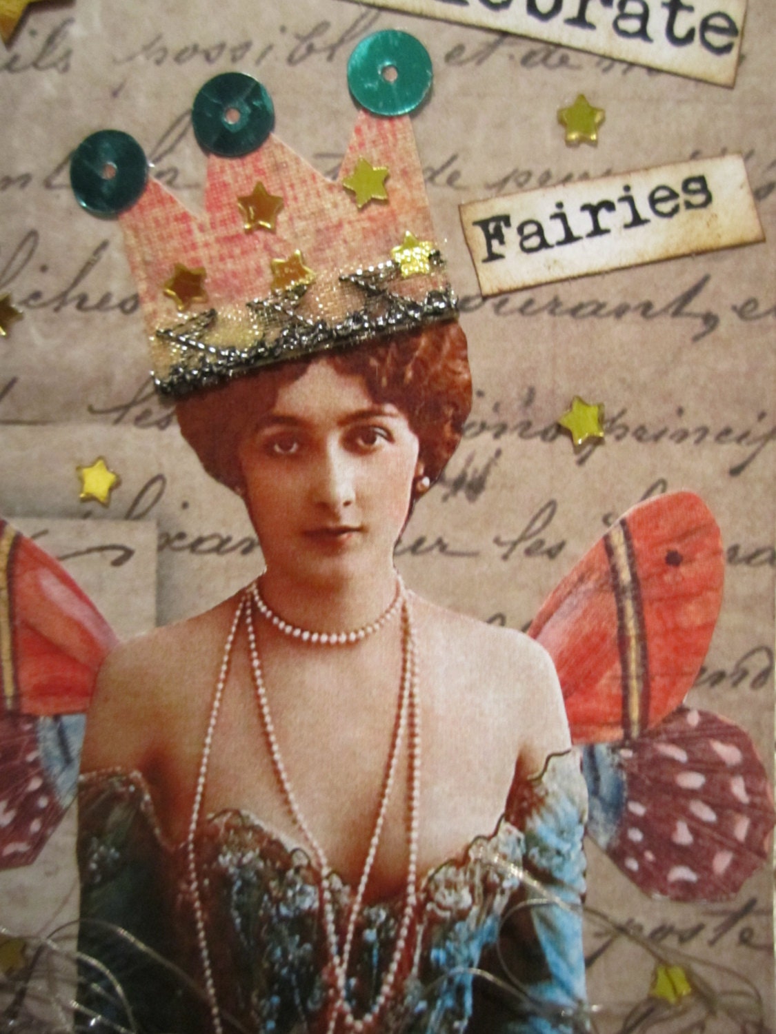 ACEO, Fairy Collage, Mini Faerie Art