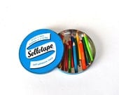 Vintage Sellotape Tin Box Made in England