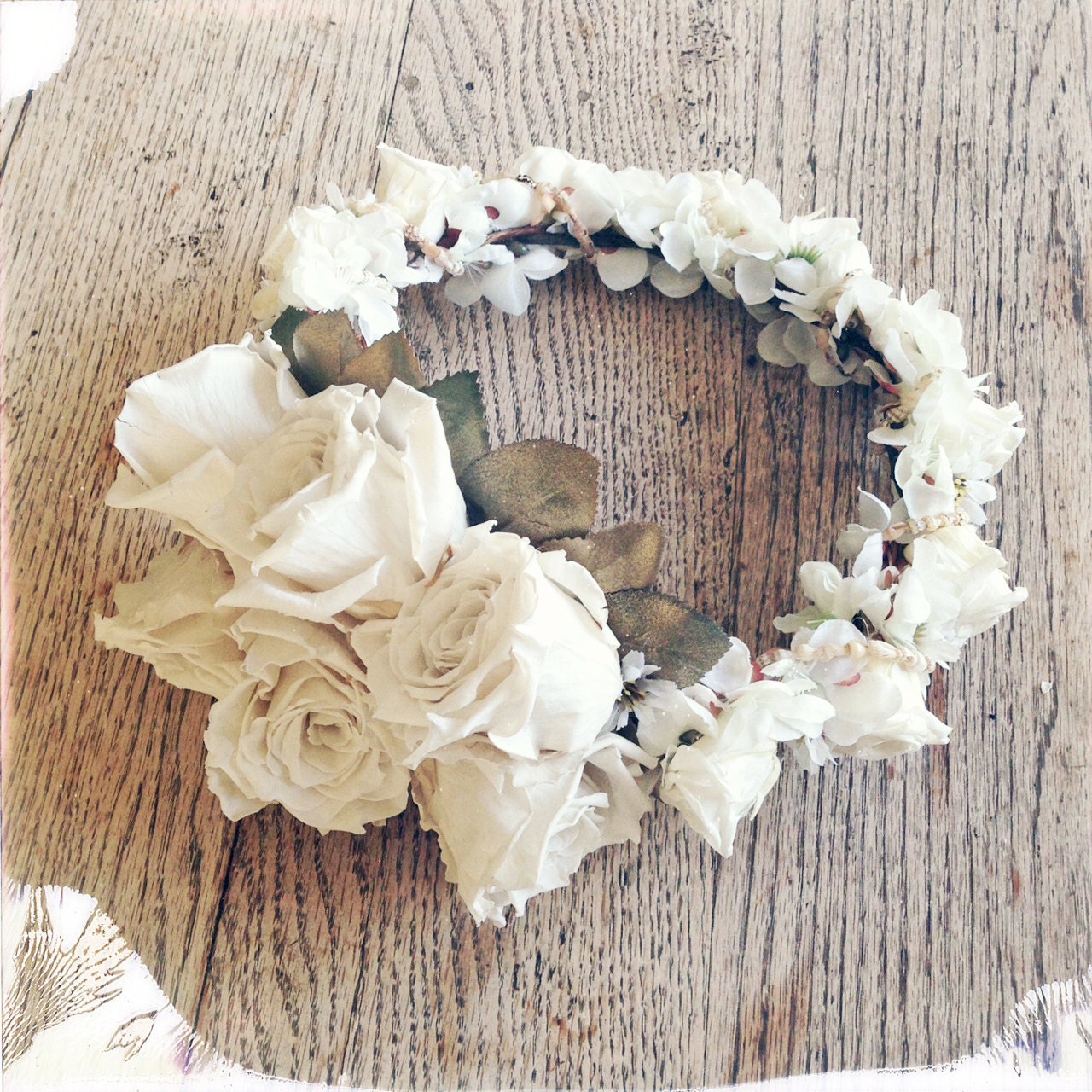 Sea of Love Flower Crown: Snow White
