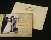 Wedding Thank You Cards, Vintage, Shabby Chic, Photo Thank You Card, Personalized Message Inside, Hand-Stamped, Unique, Note Cards