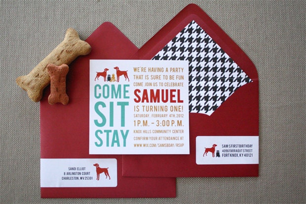 20 Dog Party Invitations