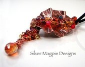 Gift for her organic copper foldformed necklace metalwork handmade copper leaf and drop beads necklace OOAK by Silver Magpie Designs Etsy.