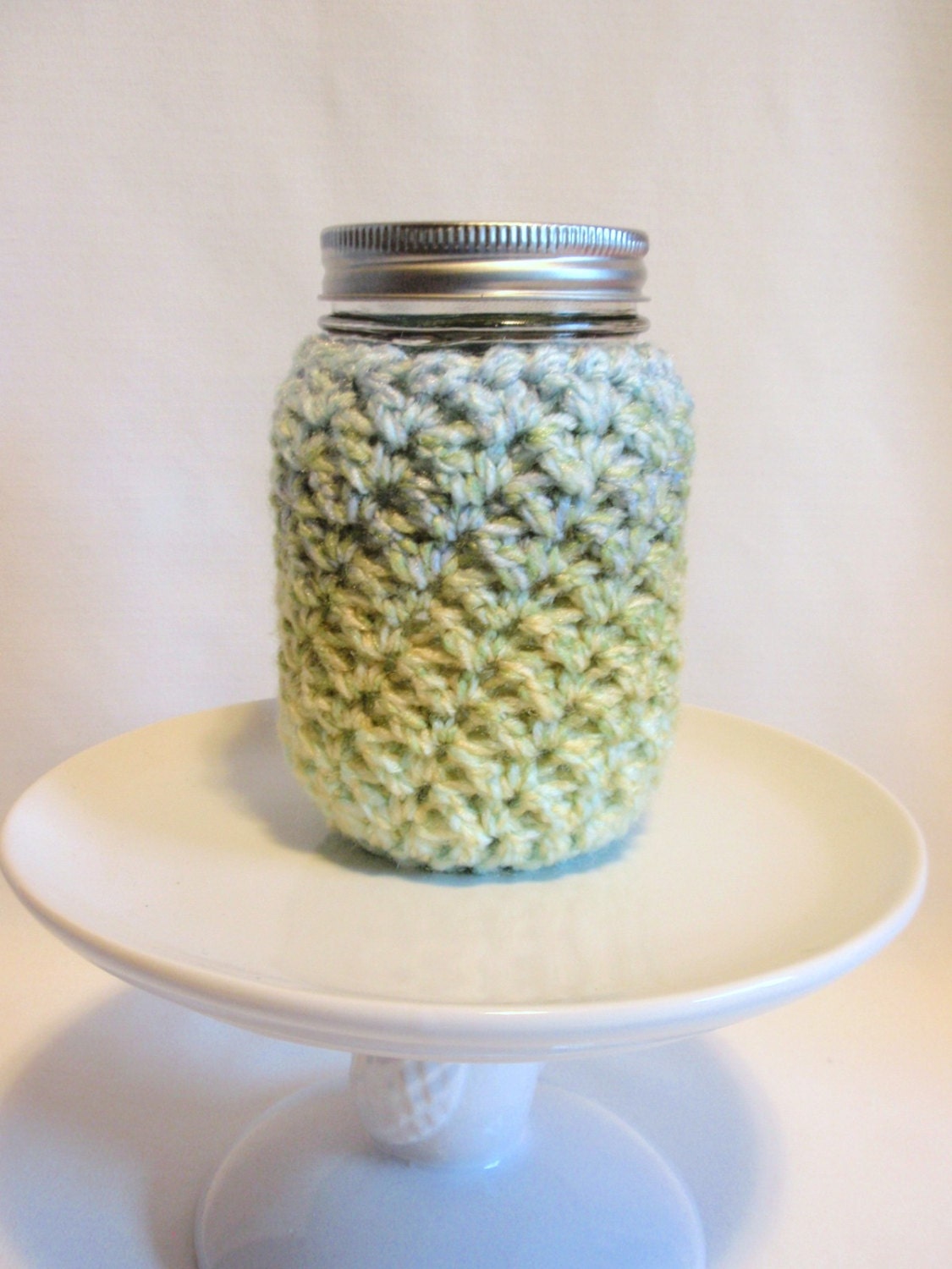 Mason Jar Cozy Seafoam Mist  16 oz. PINT Size Gift for Her,  Special Birthday Gift, Storage Jars, Beverage Jars
