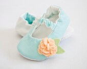 Make it Reversible: Solid Colors for Mary Jane stye baby girl shoes with snap on interchangeable embellishments