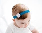 2 Headbands, 5 Snap-Ons:  Adjustable fold over elastic, baby or child headband snap on interchangeable embellishments, flowers, felt, satin