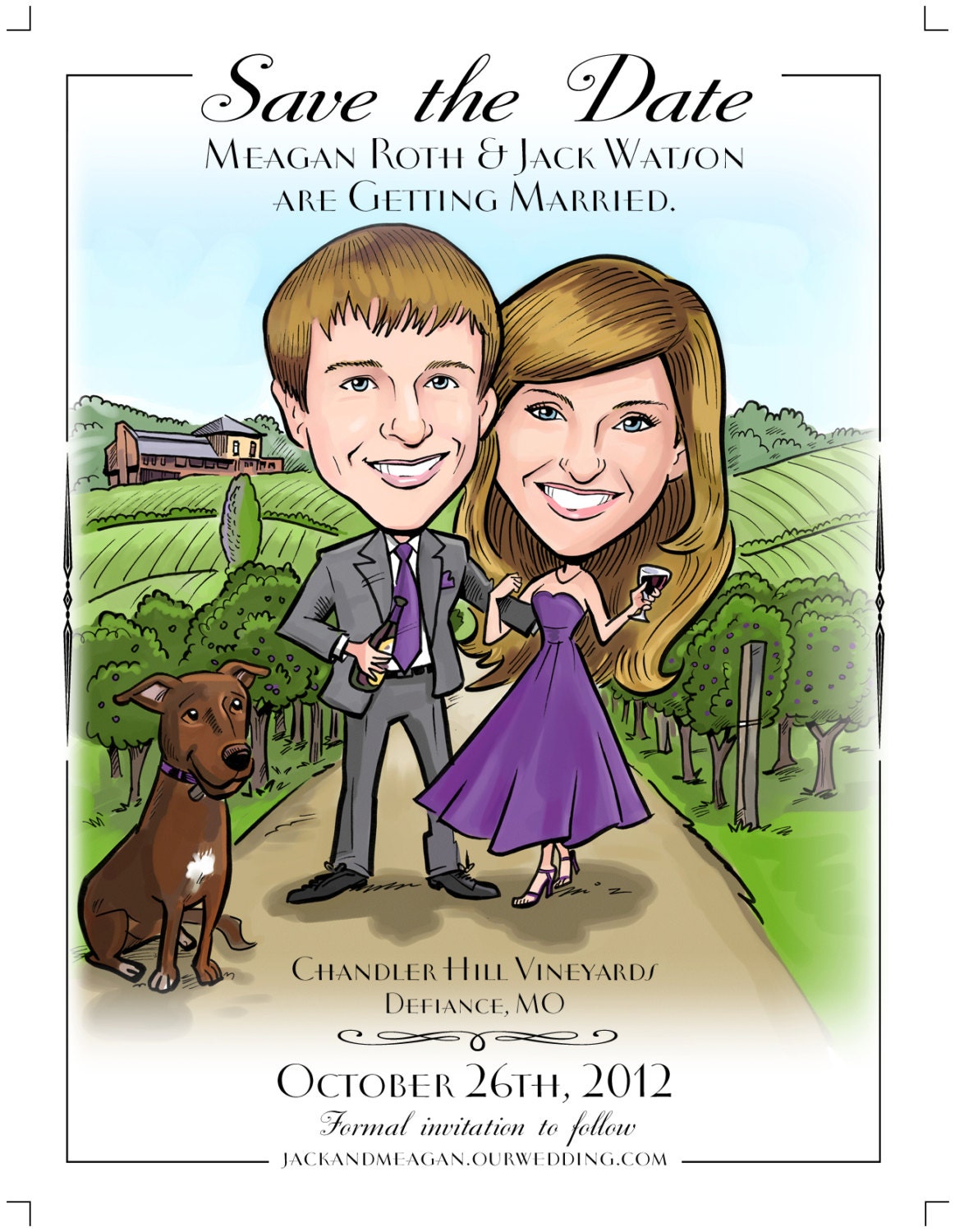 Caricature Save the Dates - Cards, Magnets, and Invitations