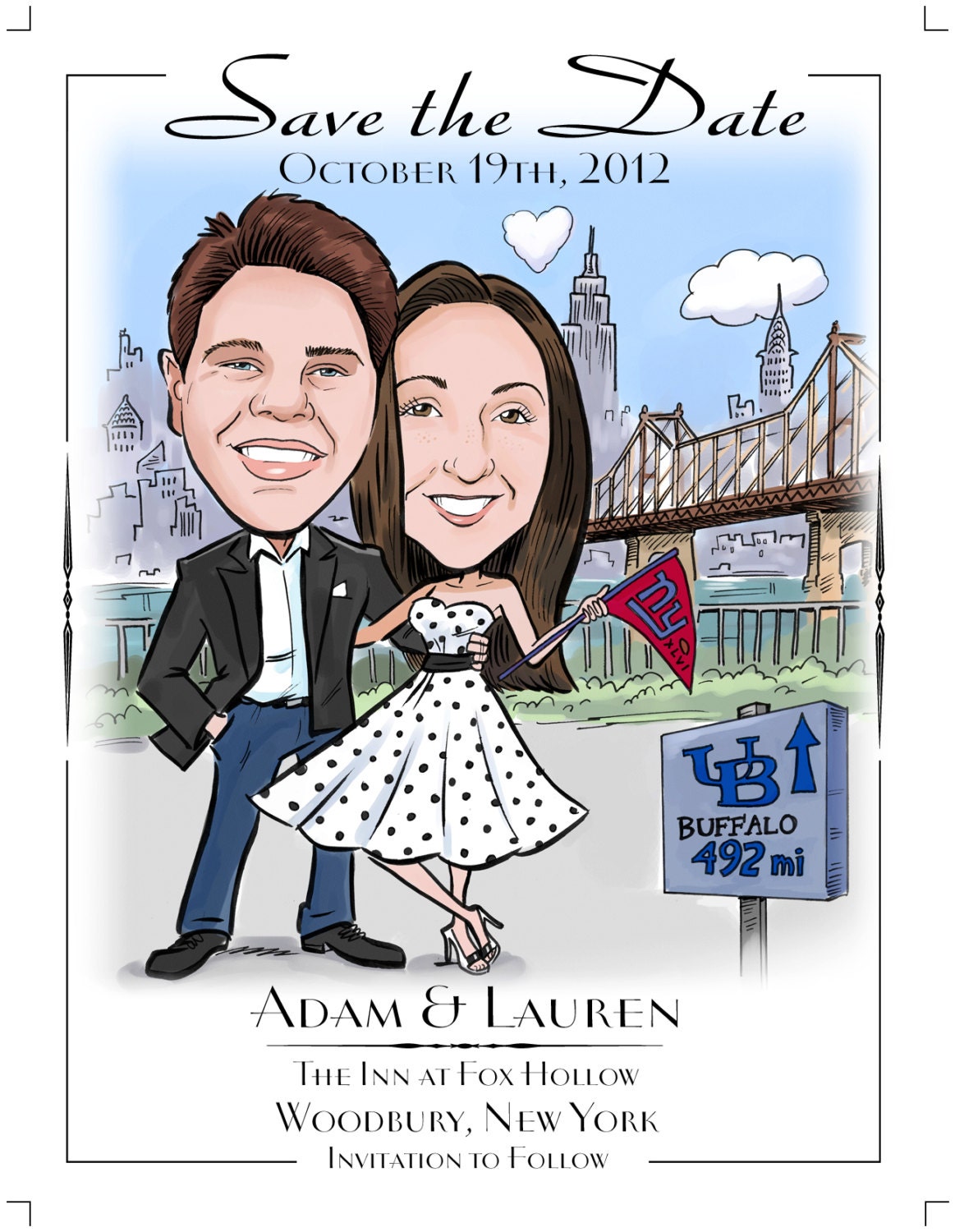 Caricature Save the Dates - Cards, Magnets, and Invitations