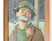 Sad Hobo Clown Paint By Number and Frame
