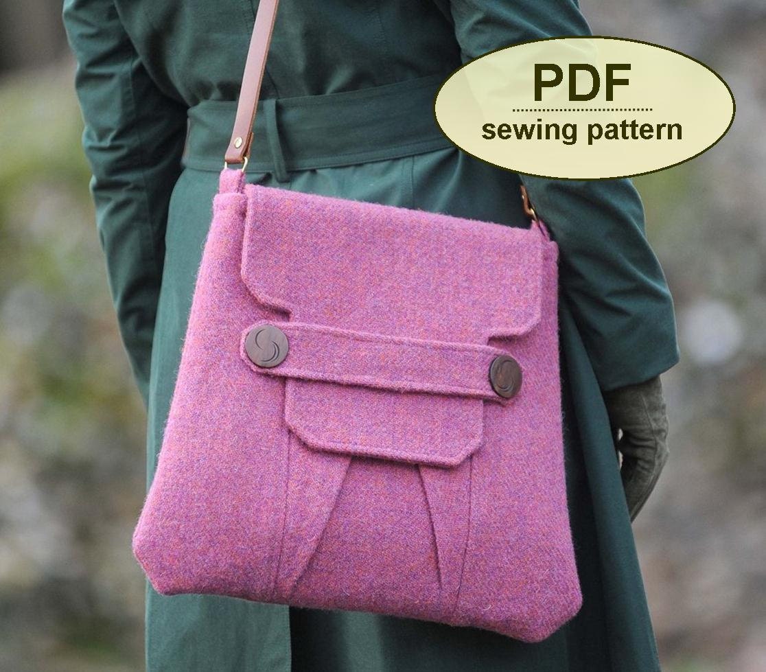 Sewing pattern to make the Polstead Heath Messenger Bag - PDF pattern INSTANT DOWNLOAD