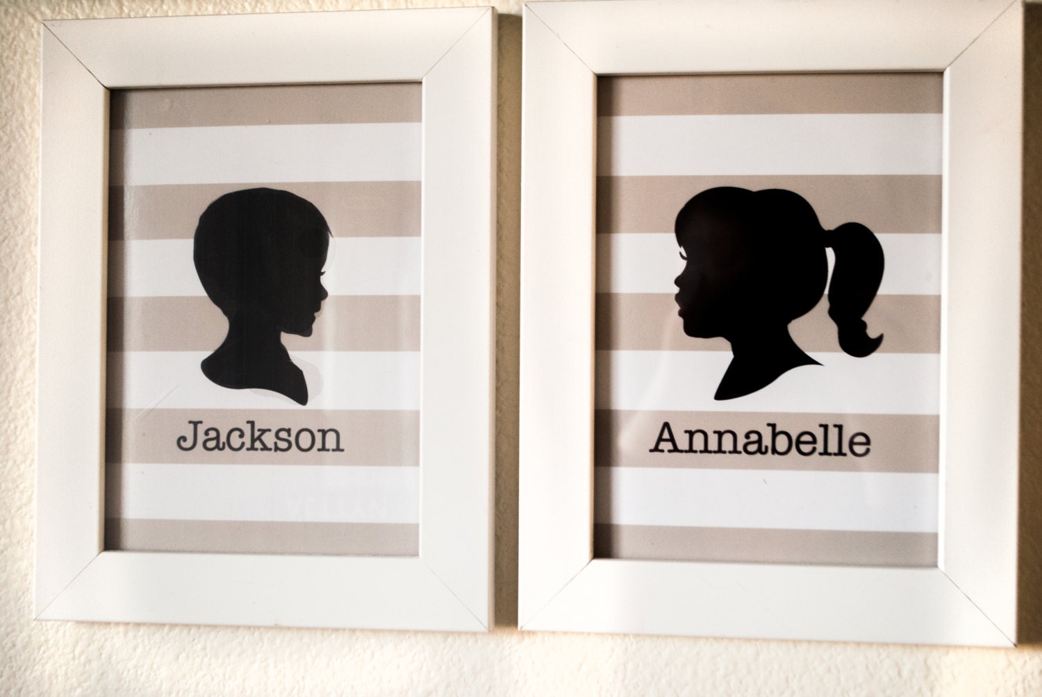 Silhouette Portrait - custom from your photo - PRINTABLE art PRINT by Itsy Belle Il_570xn