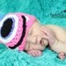 Newborn, Infant, Child Size Happy Little Monster Crochet Hat