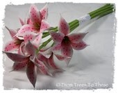 Stargazer Lily Bouquet - Paper - Wedding Bouquet