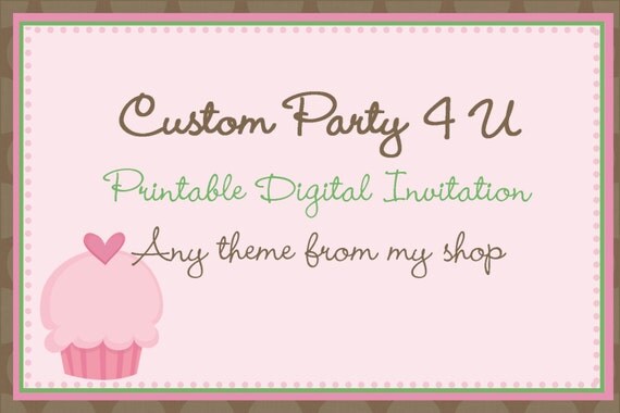 Digital Invitations- ANY THEME from my shop- Il_570xn