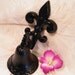 Dinner Bell - Black Fleur De Lis - French Country Paris Apartment - Restaurant Decor - Vacation Home Accent - Gift Idea - Housewarming Gift