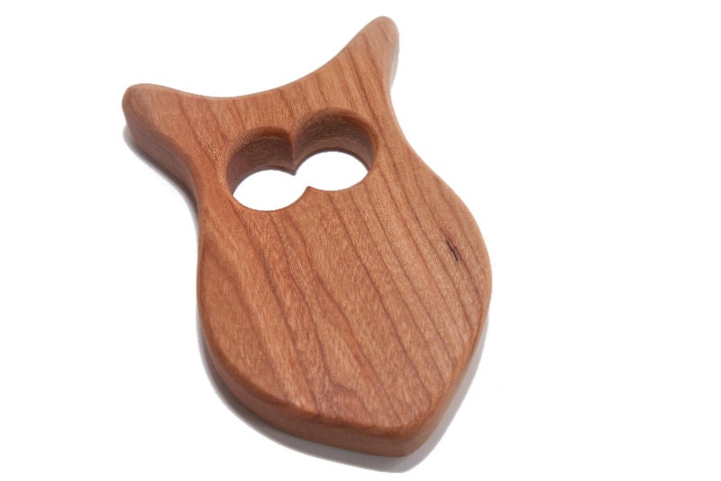 Wooden Teether, Baby, Organic - Infant TEETHING Toys, safe, non toxic