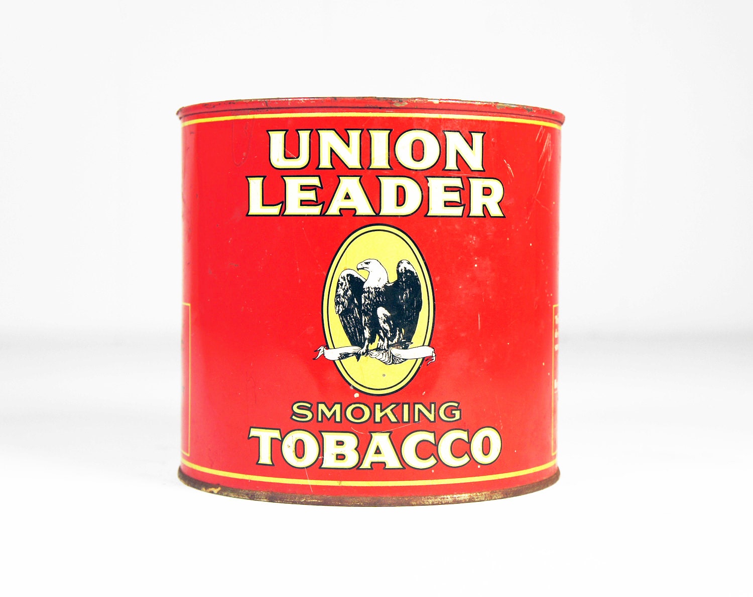 Vintage 1940's Union Leader Smoking Tobacco Tin