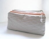 Wedding Clutches Bridesmaids Gifts Set of 8 Dark Vanilla Cosmetic Bags