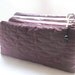 Wedding Clutch Set of 6 Bridesmaids Gift Silk Cosmetic Bags Purses in Imperial Purple Color