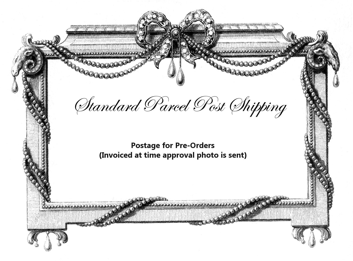 STANDARD Parcel Post shipping for Pre-Orders