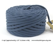 Recycled T Shirt Yarn - Battleship Gray Grey - 33 Yards - Slate