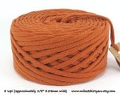 Recycled T-Shirt Yarn - Burnt Orange - 46 Yards Tshirt