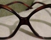 60s Preppy Eyeglasses / Tortoise / Zyloware Nylon France Eyeglasses / Unique / Small