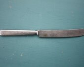 Hand stamped silver "rosemary" plant marker on vintage silver colored knife for your herb garden