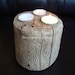 Pillar driftwood tea light holder