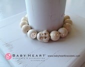 PURE WHITE BUDDHA bracelet in howlite