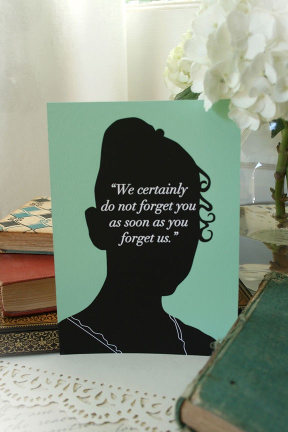 Jane Austen Poster: Anne Elliot About Mens Feelings 5x7