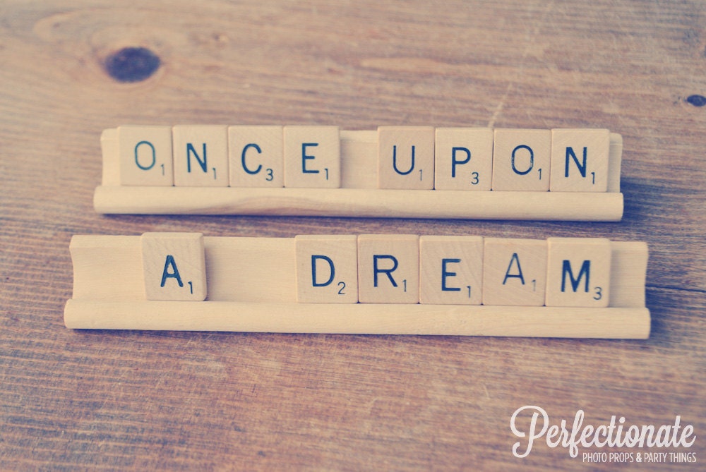 Once Upon A Dream Scrabble sign // Sleeping Beauty inspired sign // Wedding Decoration // Fairy tale Theme // Theme Wedding