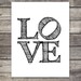 New York Statue Inspired 8X10 Inch Love Poster Print with Charcoal Black Text for Modern Decor, Studio Wall Accessories, or Home Gifts