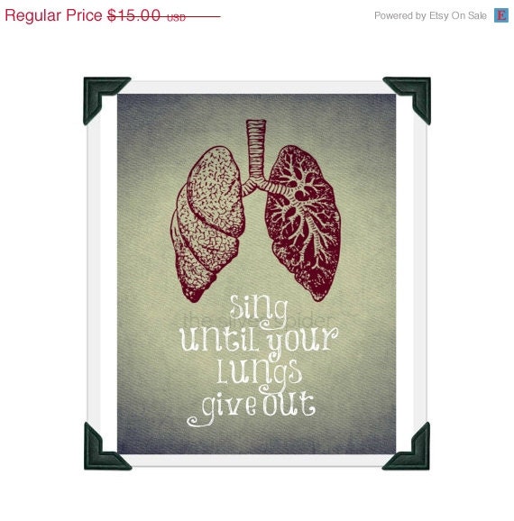sale // Sing Until Your Lungs Give Out  - Lyrics - Art Print - 8x10 - Fall Out Boy - This Ain't a Scene