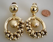 Gold Roe - Large Clip Earrings