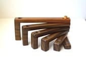 Mid Century Modern Teak Candle Holder Folding Adjustable Handmade Danish Modern