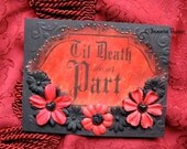 Gothic Wedding or Anniversary Greeting Card - Til Death Do Us Part