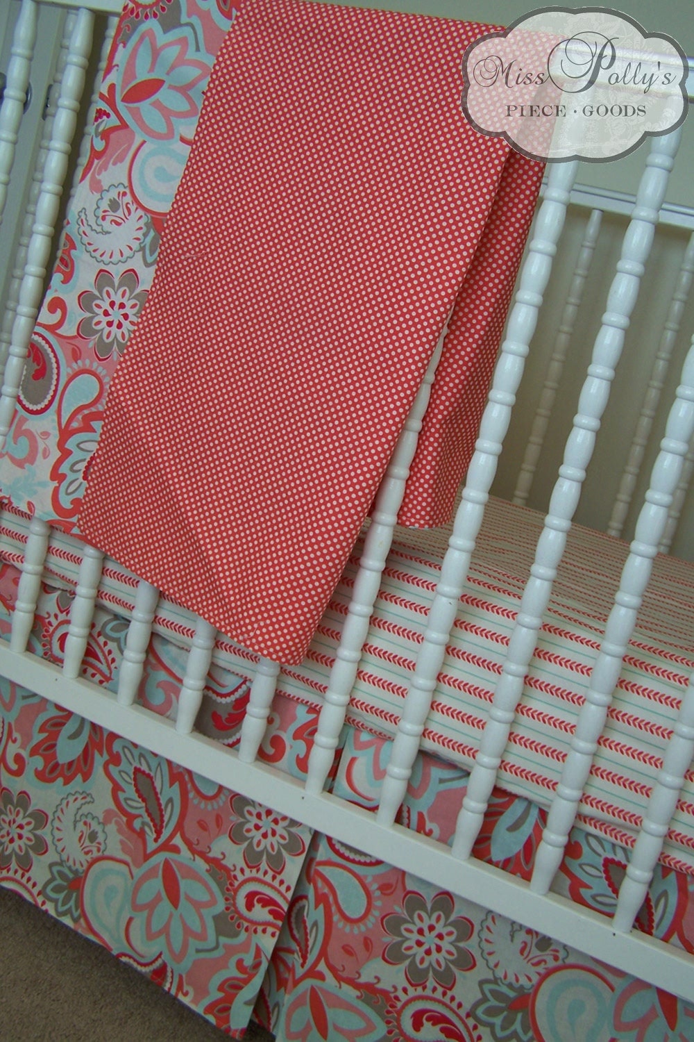 Custom Baby Crib Bedding- Design Your Own- Reversible Cotton Baby Blanket